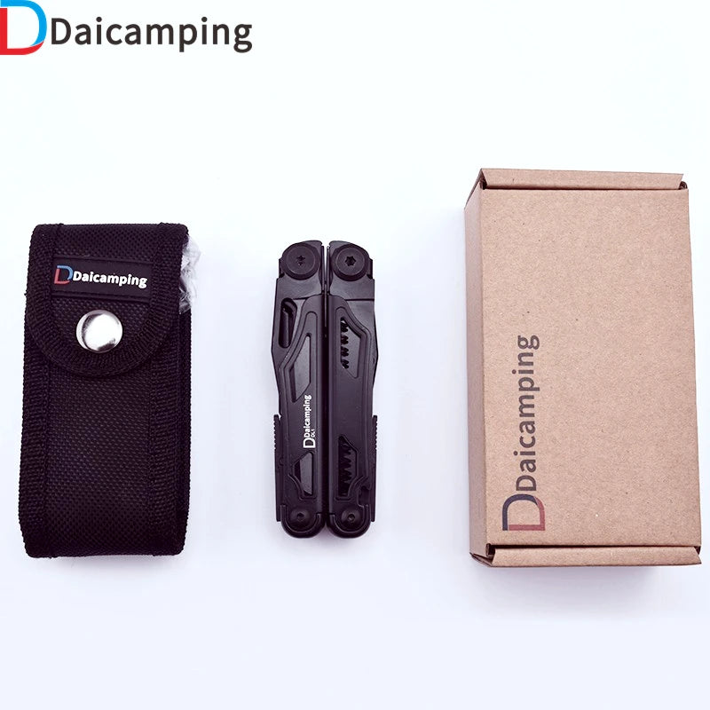 DAICAMPING DL1 Multi-Tool with Extra Cutter, Scissors, Saw, and Folding Knife for Camping and EDC