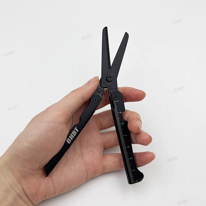 BHBT Folding Scissors Portable Lightweight EDC Tool with Back Clip