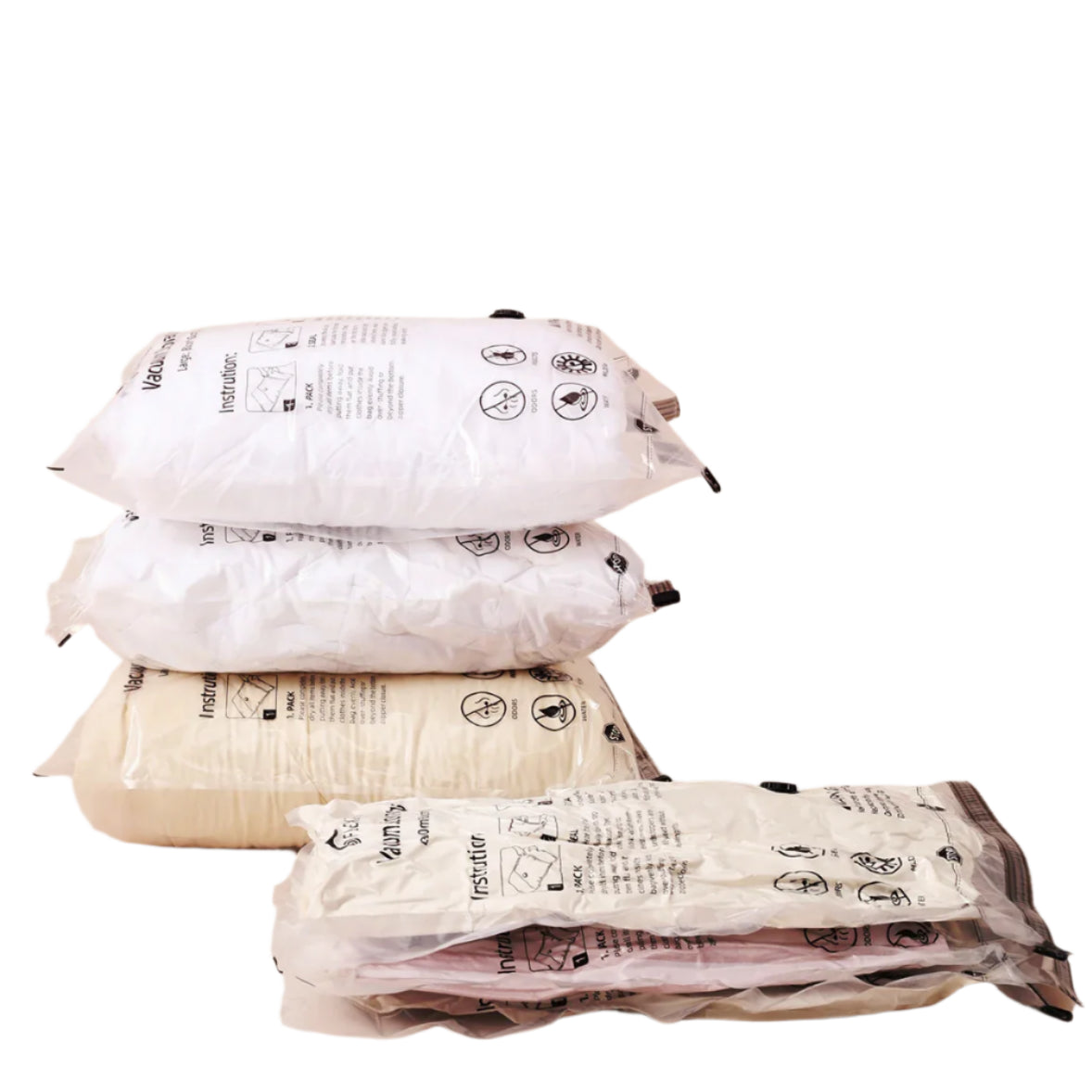 FLEXTAILGEAR Vacuum Bags for Clothes & Bedding 4pcs