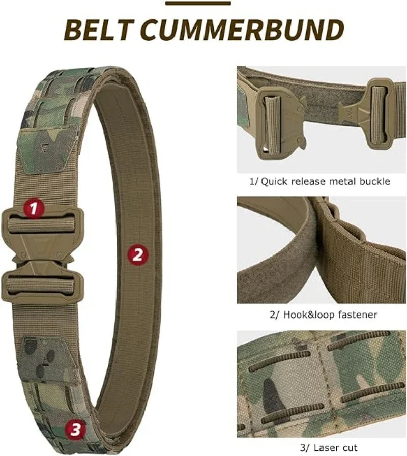 YAKEDA Battle Molle Riggers Belt 3-in-1 Heavy Duty Tactical System