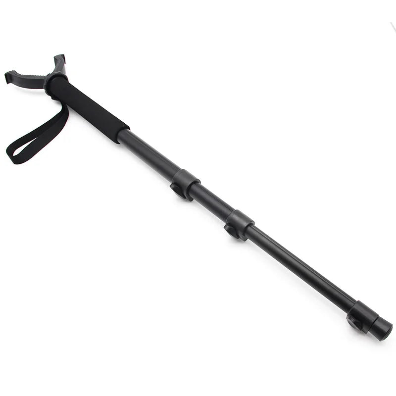 Aluminum Alloy Adjustable Hunting Stand – Portable Shooting Stick with Anti-Lost Wristband