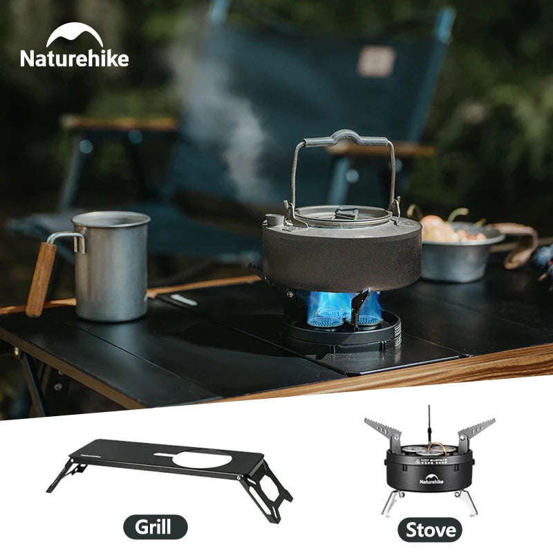 NATUREHIKE IGT Burner – Portable Three-Head Gas Stove for Camping & Outdoor Cooking