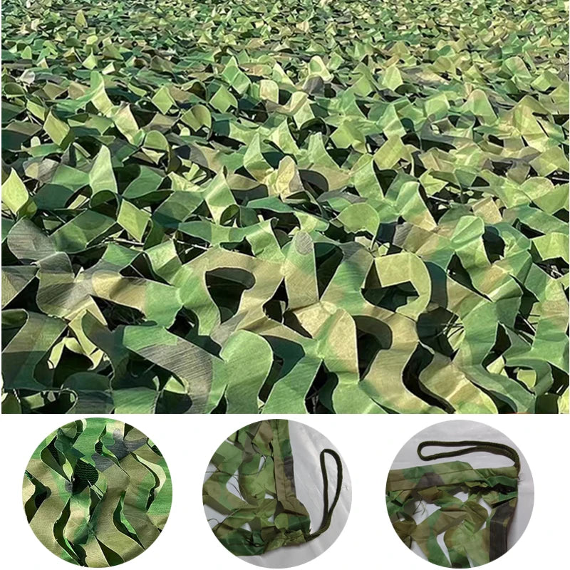 Camouflage Mesh Net 210D Oxford Fabric for Hunting, Car Tents, and Shade
