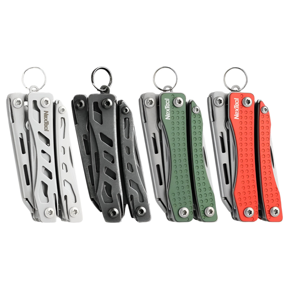 NEXTOOL Mini Flagship 10-in-1 Multitool in Red/Green with Pliers and Screwdrivers