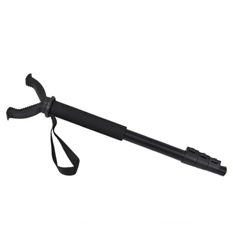 Aluminium Telescopic Hunting Stick – V Yoke Rotating Shooting Monopod with Shoulder Strap