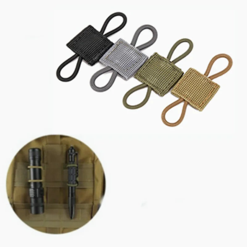 Tactical MOLLE Elastic Strap Retainer for Camping and Outdoor Gear