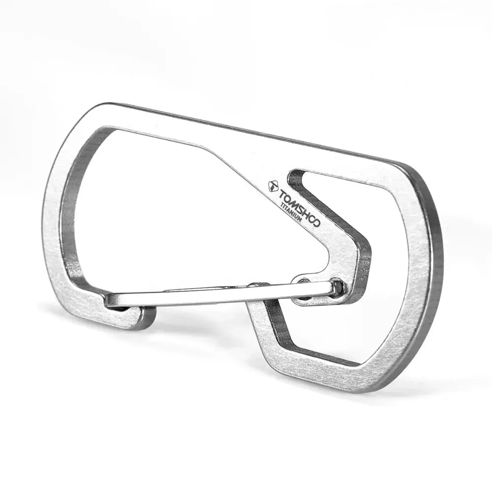 TOMSHOO Titanium Carabiner – Ultra-Light Keychain Holder for Camping & Travel