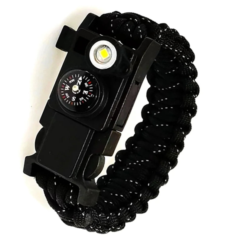 SPORTFANS Waterproof LED Paracord Bracelet – Emergency Survival Cord for Outdoor Adventures