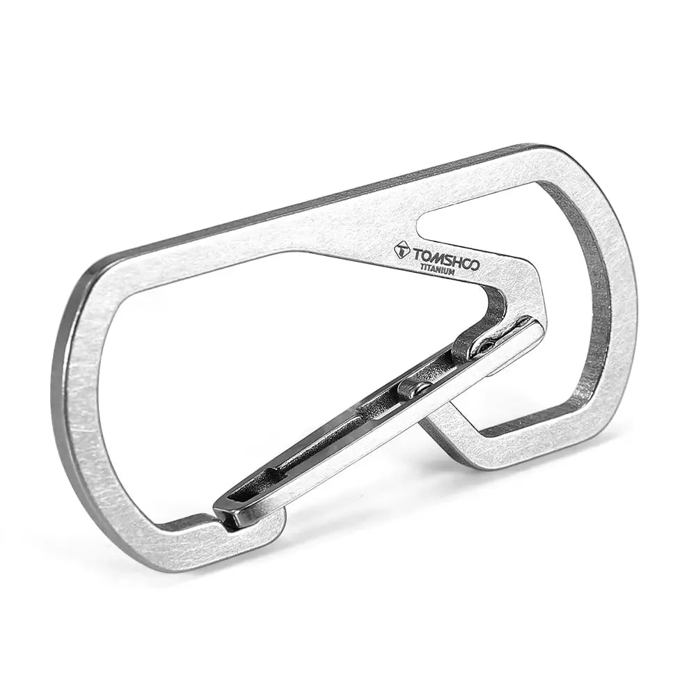 TOMSHOO Titanium Carabiner – Ultra-Light Keychain Holder for Camping & Travel
