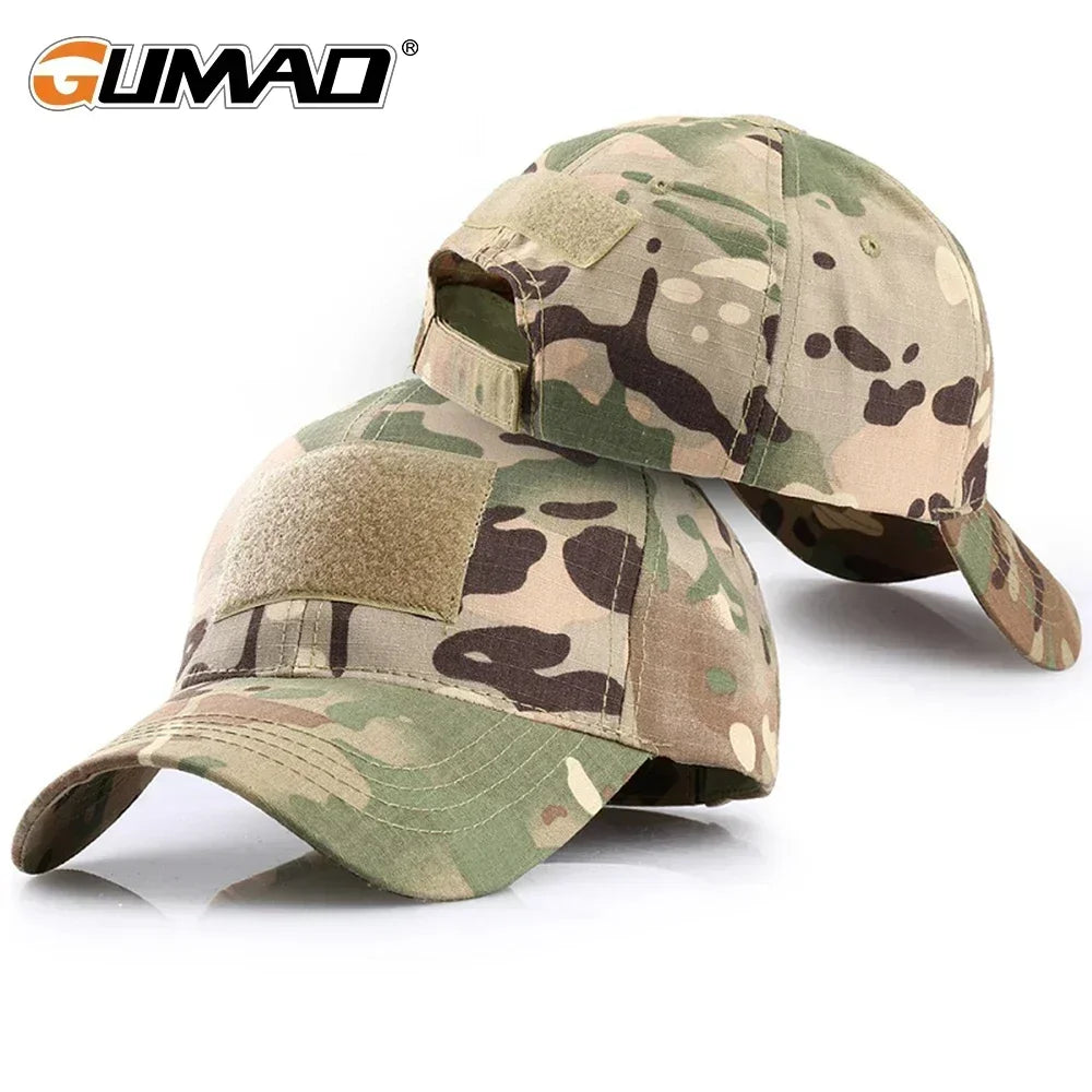 GUMAO Tactical Camouflage Baseball Cap Adjustable Mesh Hat