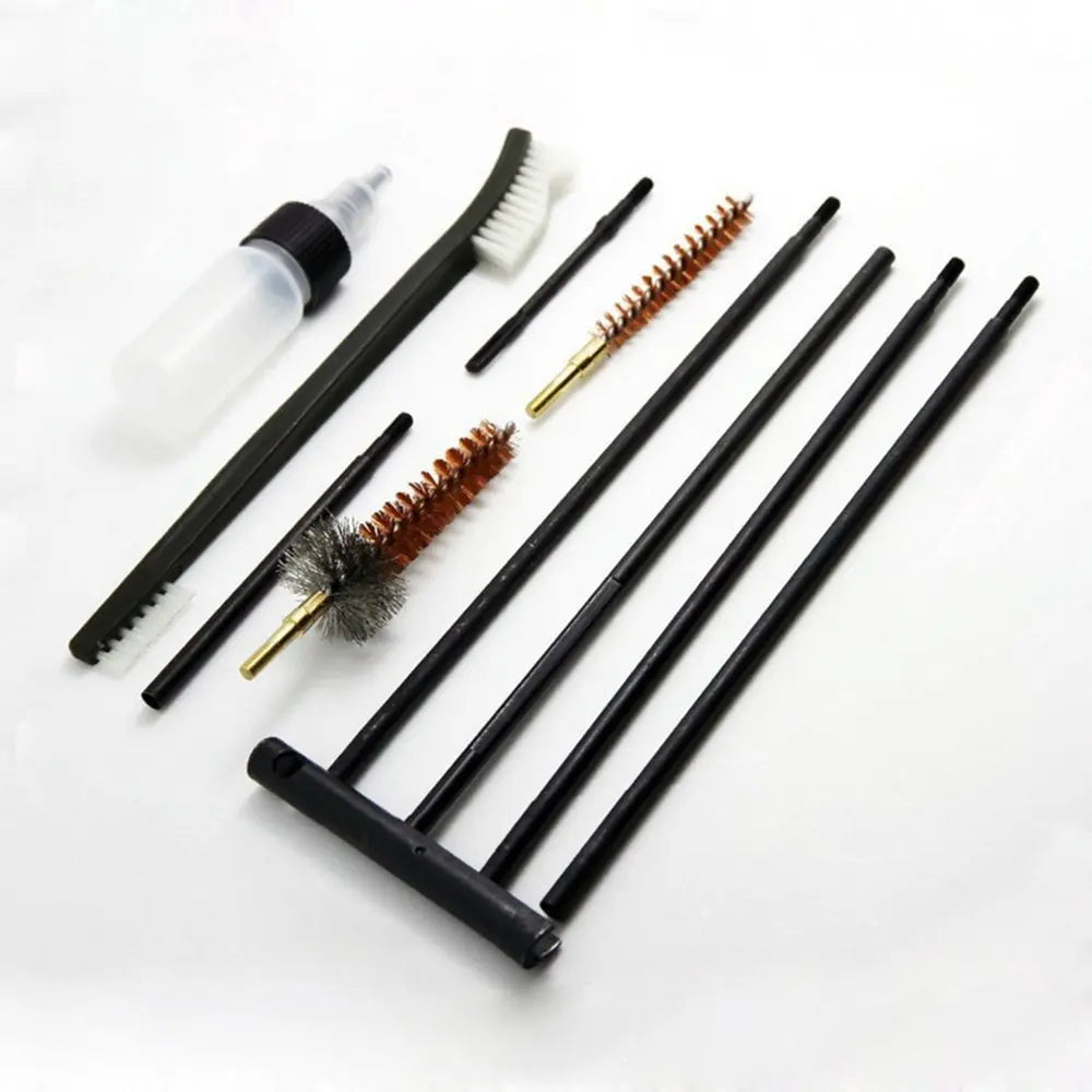 10-Piece Rifle & Pistol Cleaning Kit – .22 Cal, 5.56mm Gun Cleaner for Hunting & Airsoft