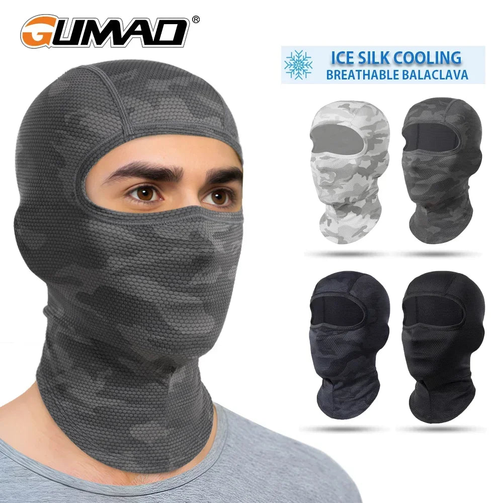 GUMAO Cooling Balaclava Cycling Face Mask Ice Silk Headgear