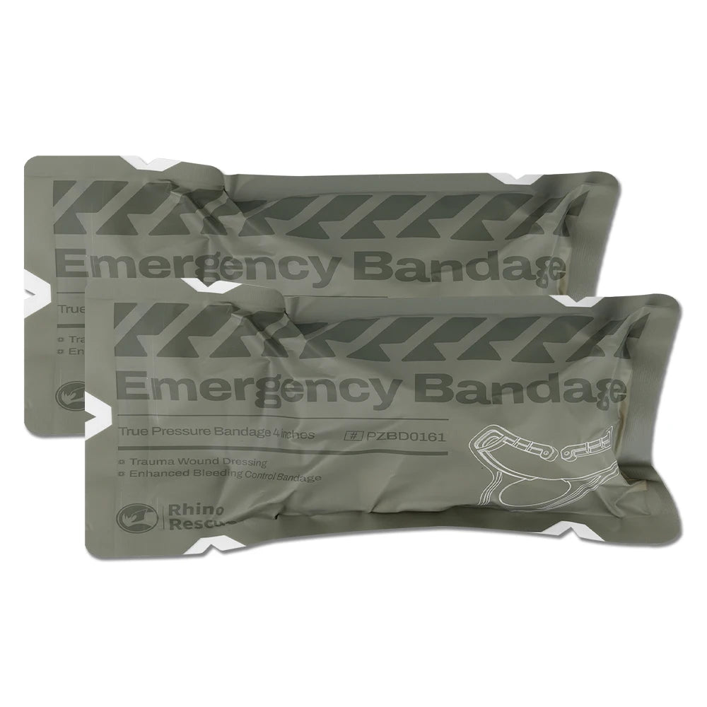 RHINO RESCUE 4" Emergency Compression Bandage Tactical Trauma Wound Dressing