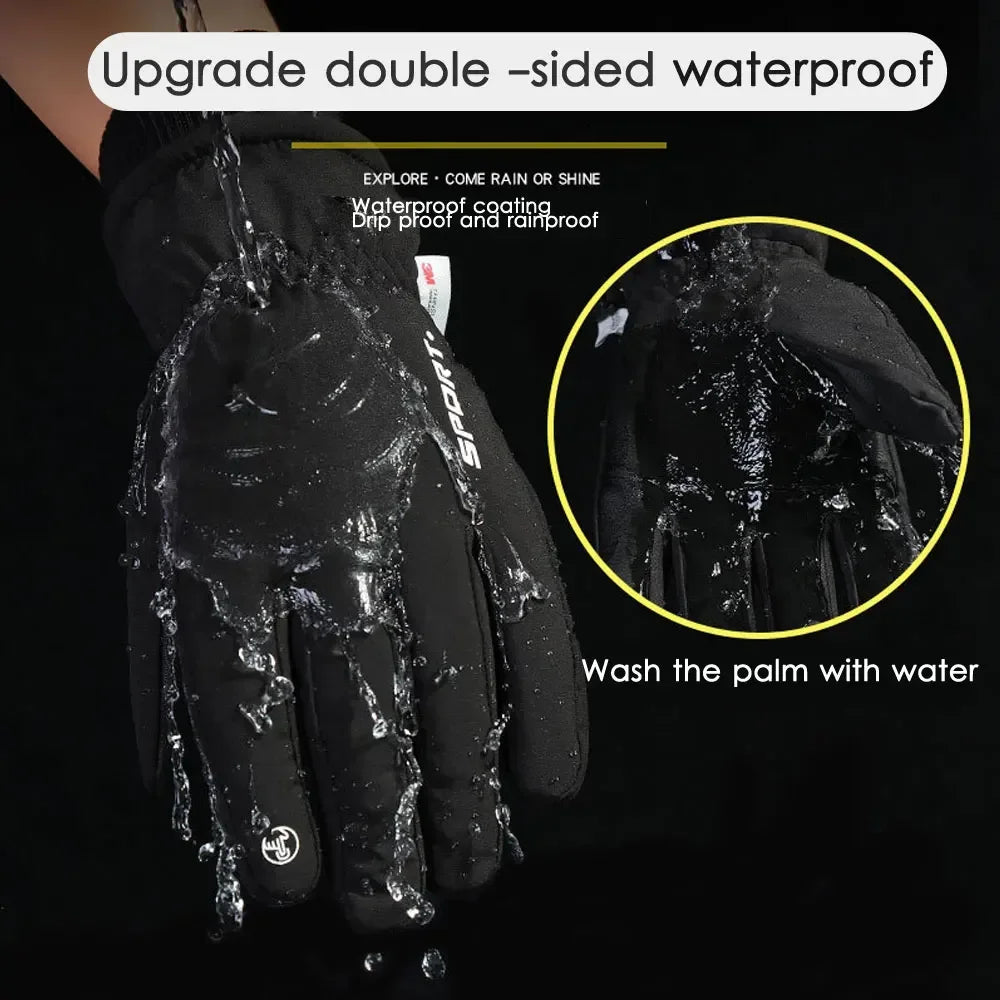 Winter Touchscreen Waterproof Gloves – Windproof and Warm for Cycling, Skiing, and Outdoor Sports