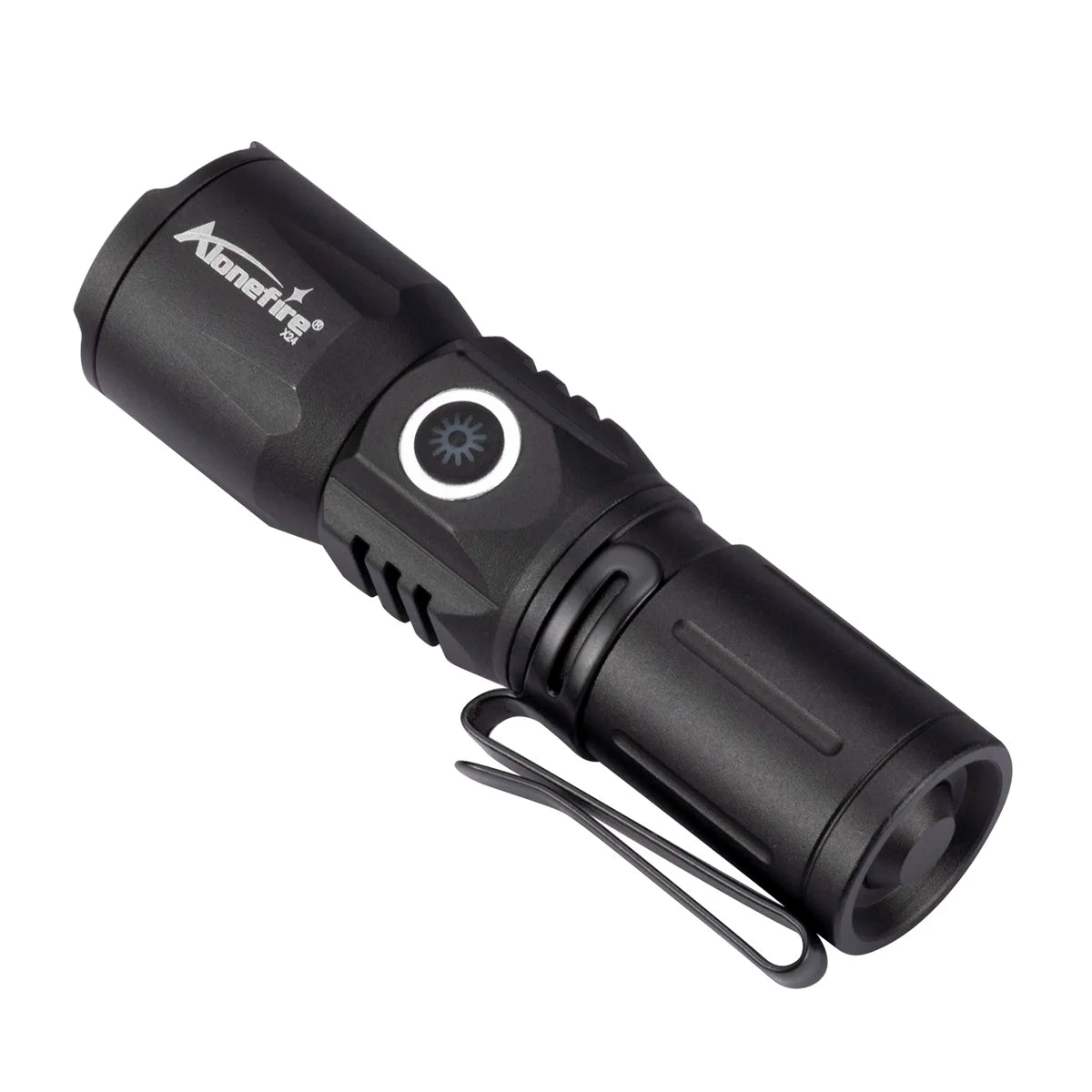 ALONEFIRE X24 Zoom Mini White Beam Flashlight – USB Rechargeable