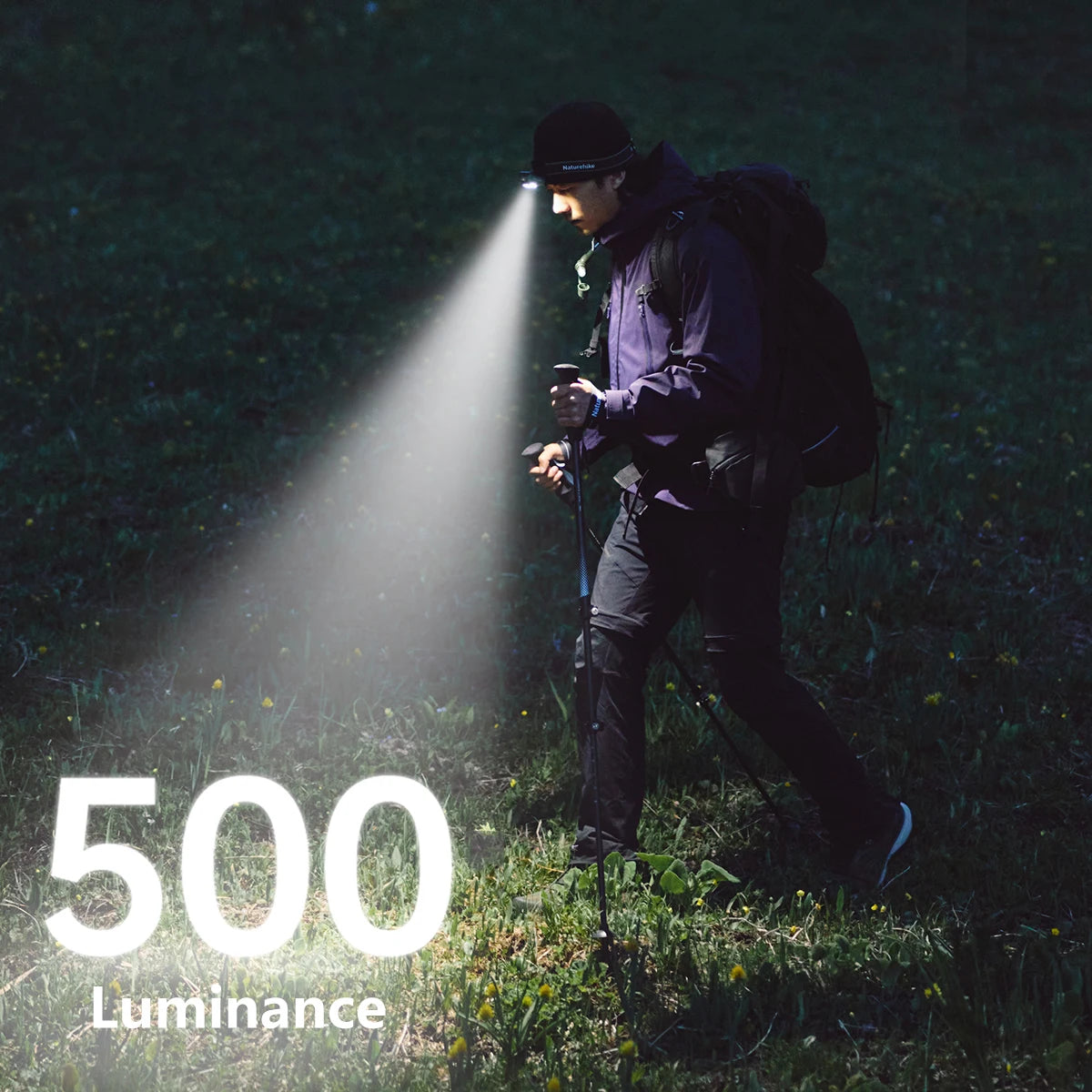 NATUREHIKE Star Island Max - 500 Lumen Sensor-Activated Rechargeable Camping Headlamp