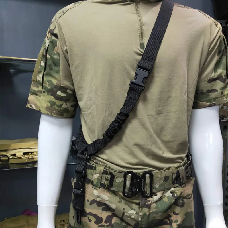 Shotgun Belt Molle Single Point Gun Sling with Metal Buckle