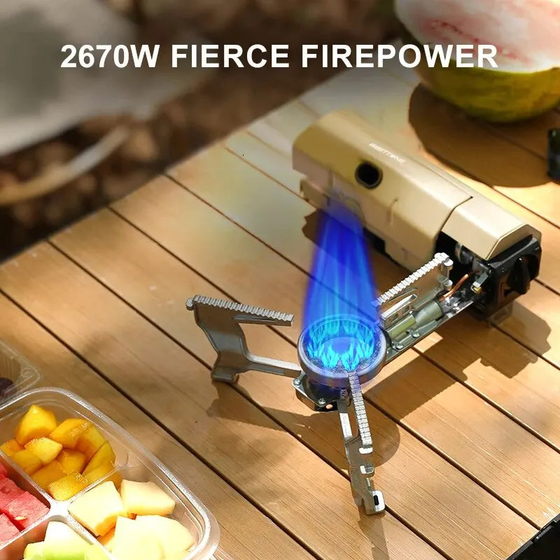 BRS 2670W Portable Folding Gas Stove for Camping and Outdoor Cooking