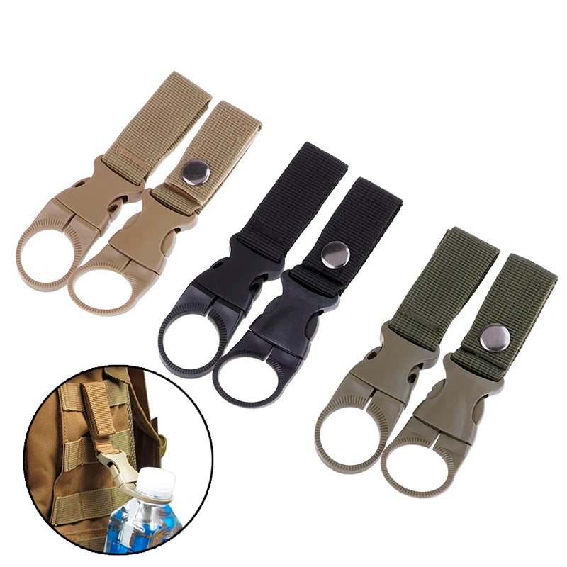 2pcs Water Bottle Holder Carabiner Clips for Backpack and Belt