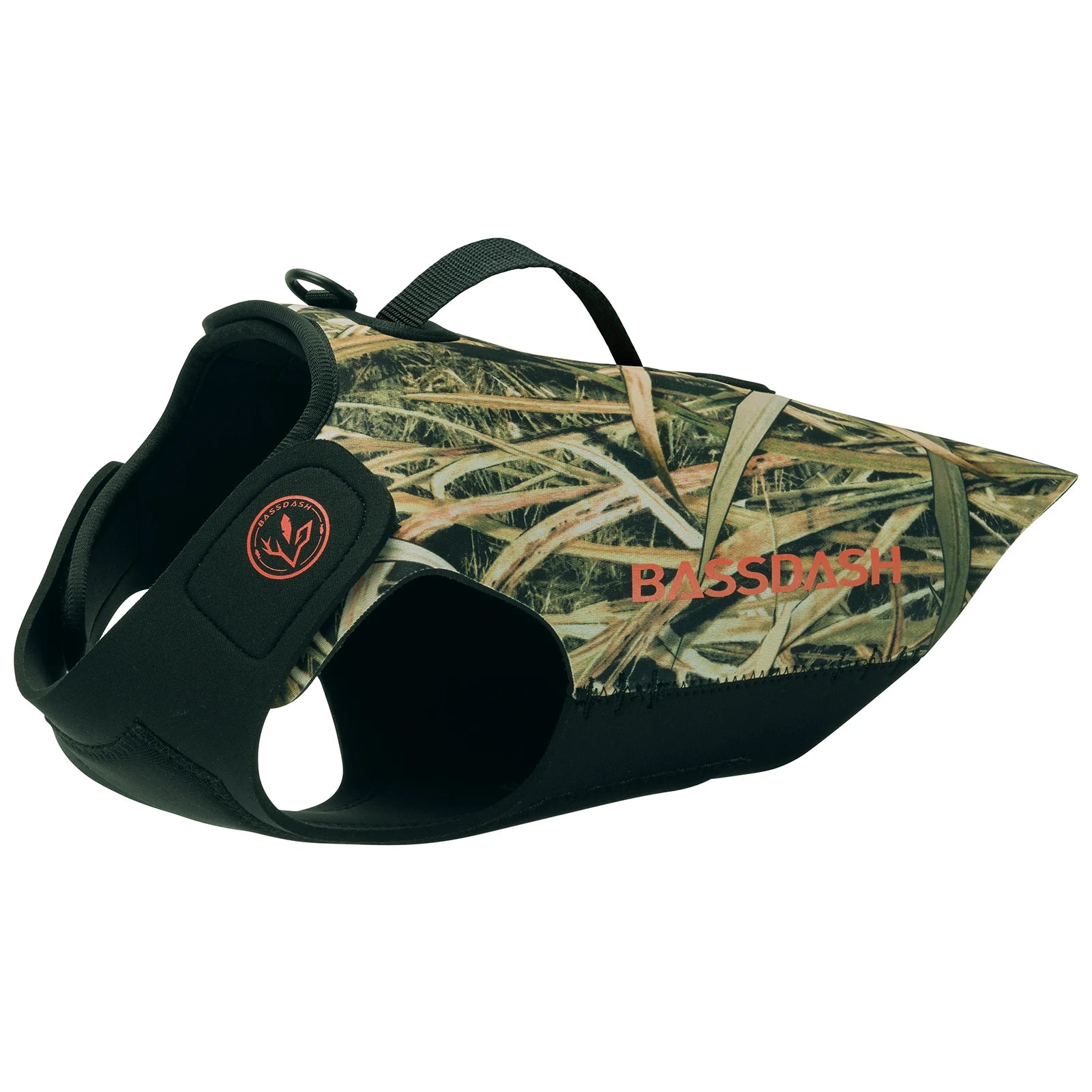 Bassdash Dog Camo Hunting Vest – Waterproof Neoprene Chest Protection, Adjustable and Durable