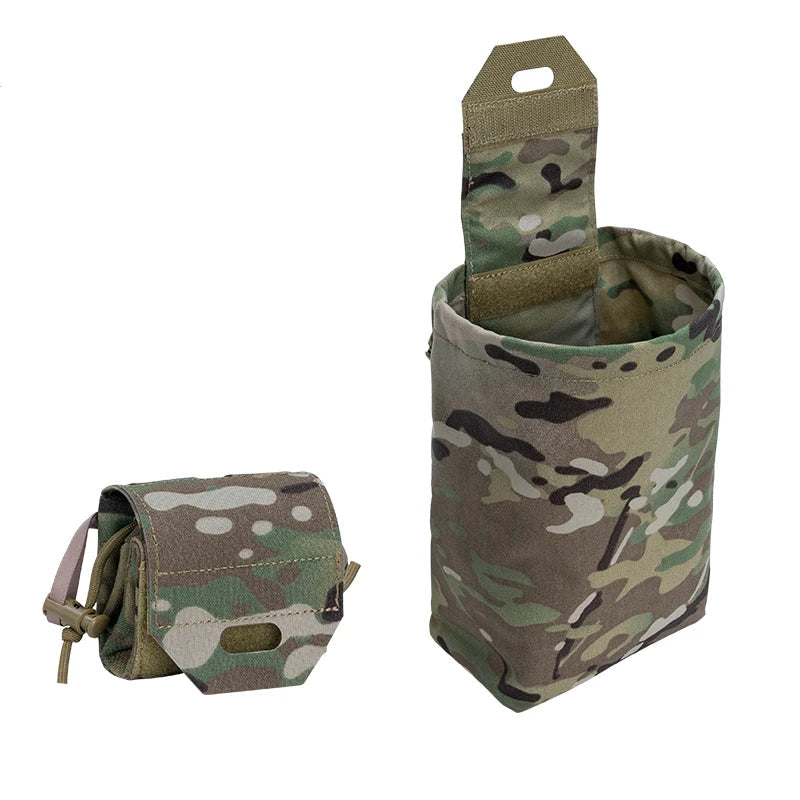 IDOGEAR Tactical Foldable Dump Pouch – MOLLE-Compatible Mini Drop Pouch for Hunting & Outdoor Use