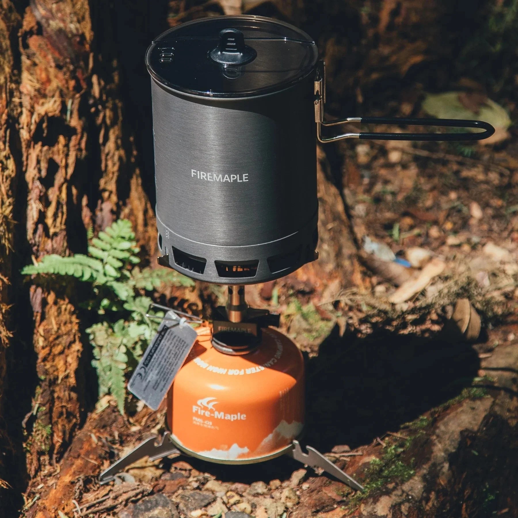 FIRE MAPLE ASH Titanium Gas Canister Stand – Ultralight Folding Fuel Stabilizer for Camping & Hiking