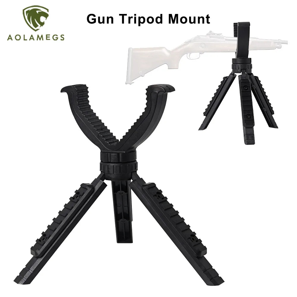 AOLAMEGS Hunting Tripod – Portable Multifunctional Stand with V-Yoke for Outdoor Use