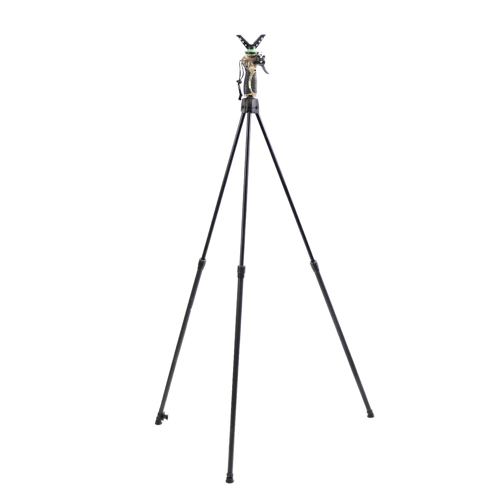 HUNTPAL Generation 4 Adjustable Hunting Tripod – Camo Shooting Stick with 360° V Yoke