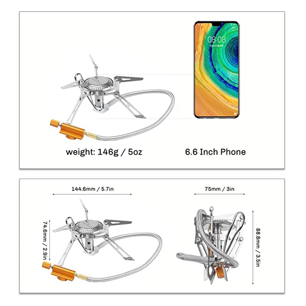 FIRE MAPLE FMS-118 Volcano Remote Gas Stove - 2800W High-Altitude Burner for NZ Alpine Hunting