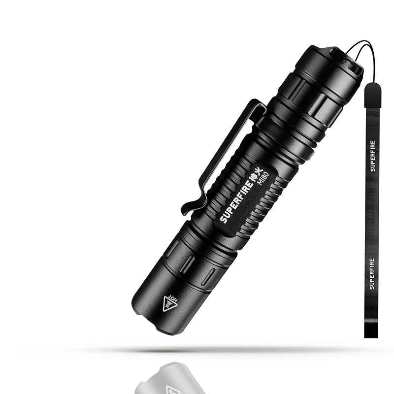 SUPERFIRE MI80-S High Power LED Flashlight – 1100LM Super Bright Portable EDC Torch for Outdoor & Camping