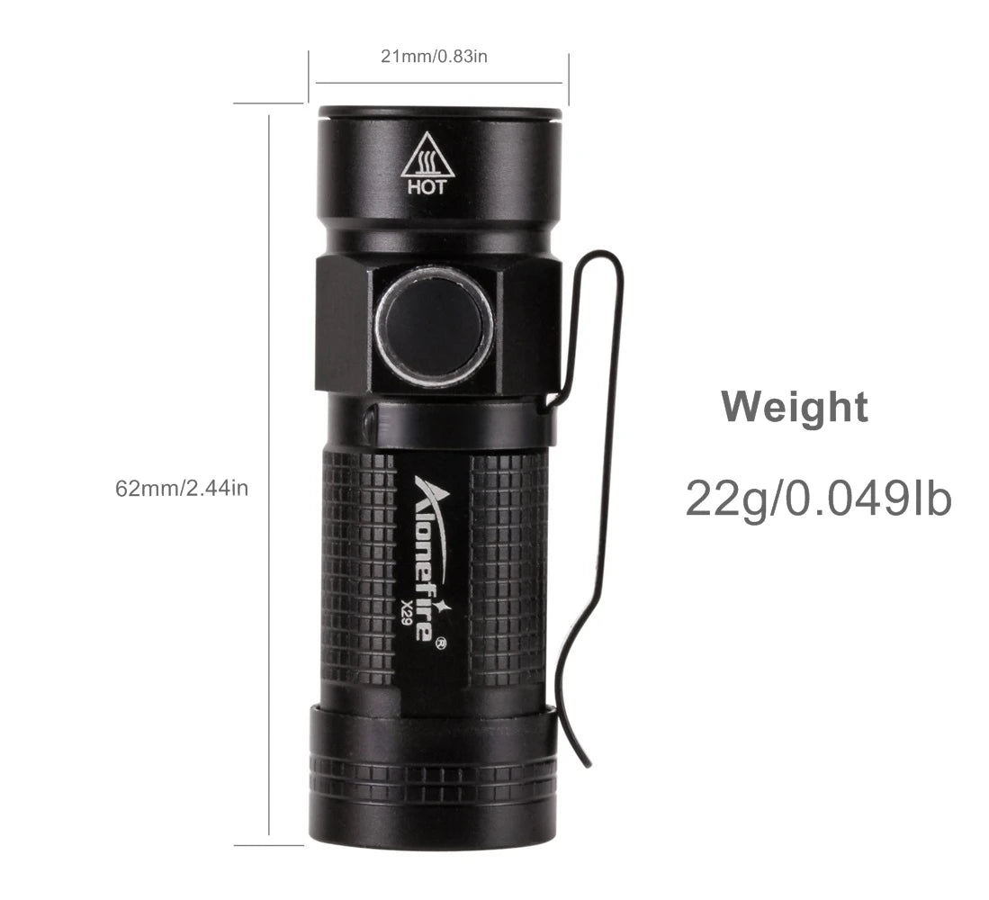 ALONEFIRE X29 Mini LED Flashlight – Portable & Long-Lasting