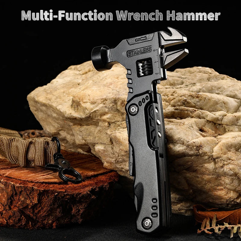 New Multifunctional Wrench Hammer Knife Pliers – Stainless Steel Multi-tool