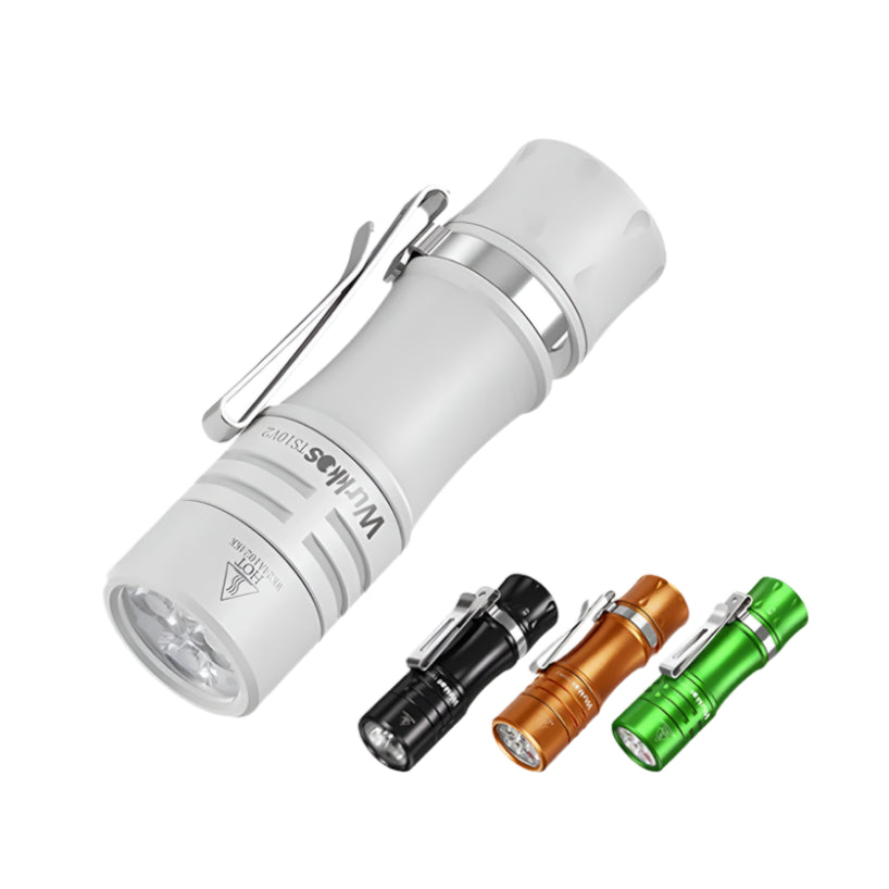 WURKKOS TS10 V2 Mini 1400 Lumen Anduril 2.0 EDC Flashlight with RGB Aux LEDs