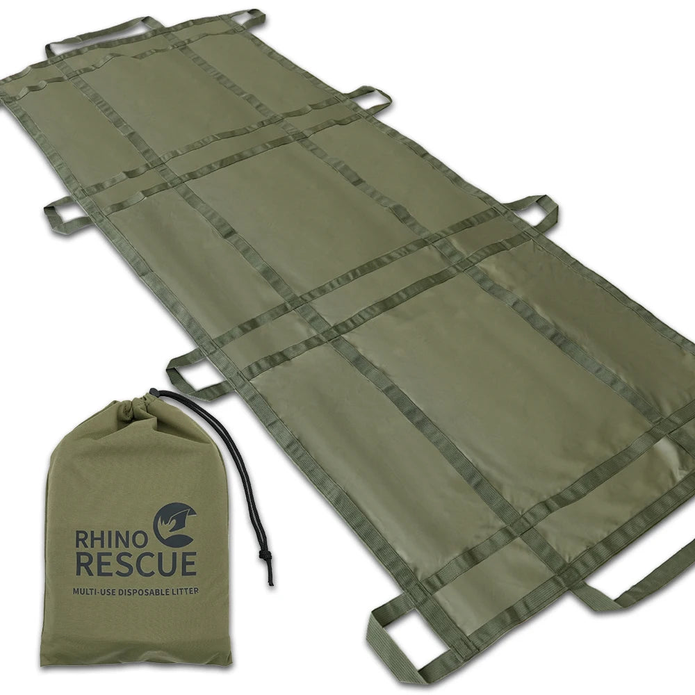 RHINO RESCUE Multi-use Disposable Litter Portable Emergency Stretcher with Carry Bag