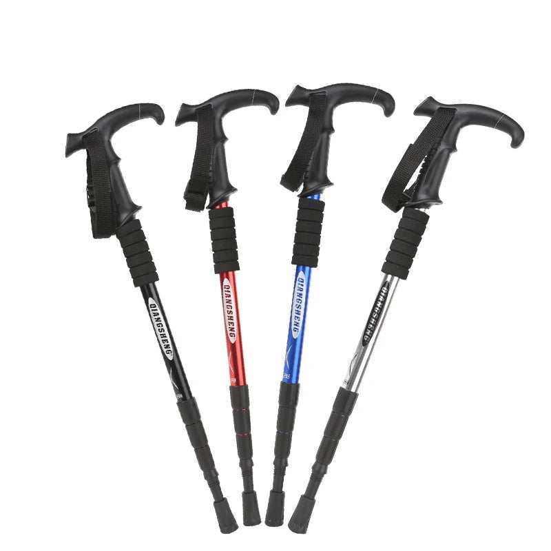 WESTTUNE 4-Section Folding Trekking Pole – Lightweight Telescopic Hiking & Climbing Stick