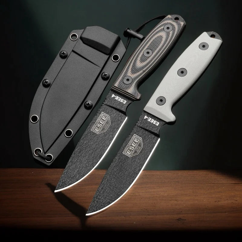 Fixed Blade Knife – G10 Handle & Kydex Sheath for Outdoor Survival & Hunting