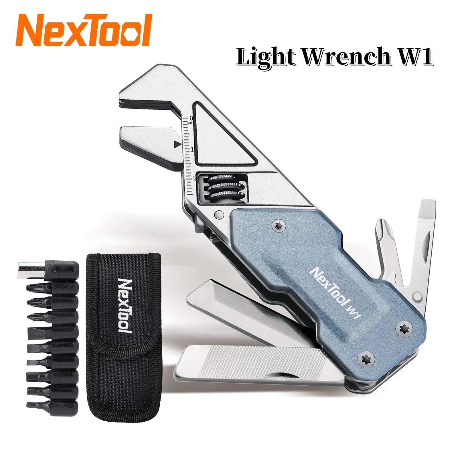NEXTOOL Adjustable Wrench 6-in-1 EDC Multitool with Knife and Screwdrivers