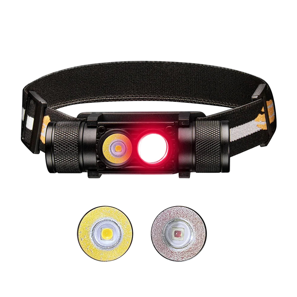 SOFIRN H25LR - 90 CRI White & 660nm Red Rechargeable Headlamp with Power Indicator
