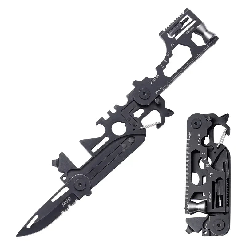 Multifunctional Outdoor Tool Card Stainless Steel for Camping and Hiking