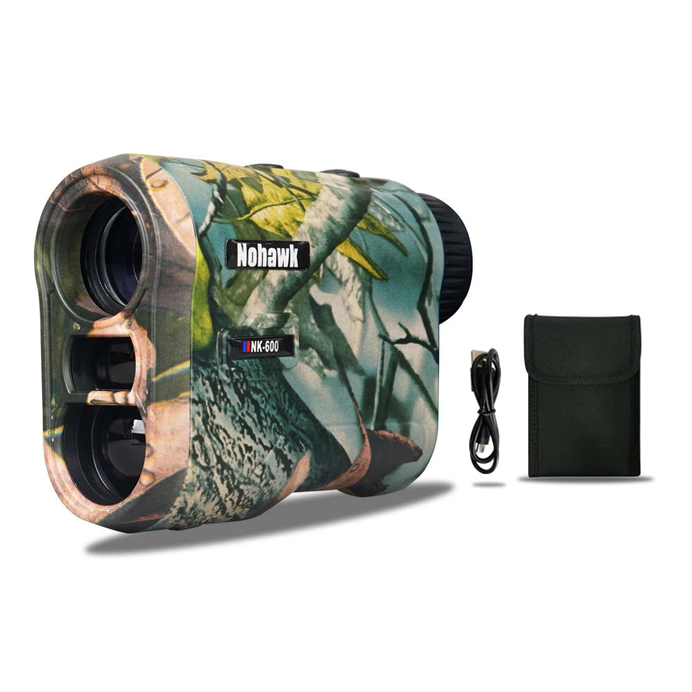 NOHAWK 600M 1000Y Golf Laser Rangefinder – Slope Compensation & Multifunctional Distance Meter