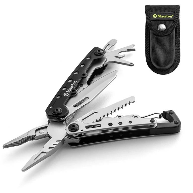 MAARTEN 11-in-1 Stainless Steel Multitool Pliers with Safety Lock