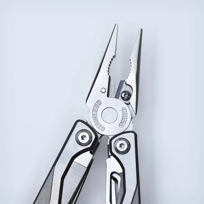 DAICAMPING DL7 Multi-Tool with Titanium Alloy Handle, Folding Knife, Pliers, and Scissors for Camping