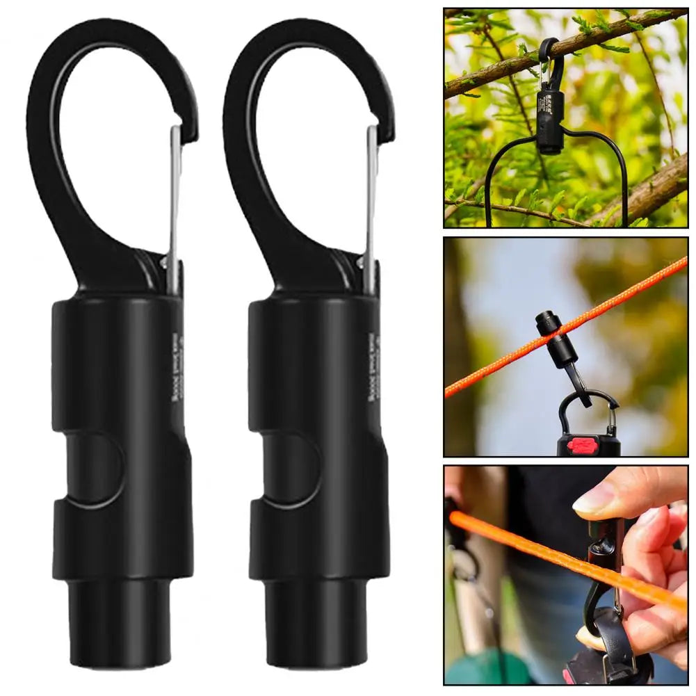 Aluminum Alloy Tent Rope Buckle – Windproof, Multifunctional Rope Hanger for Camping & Travel