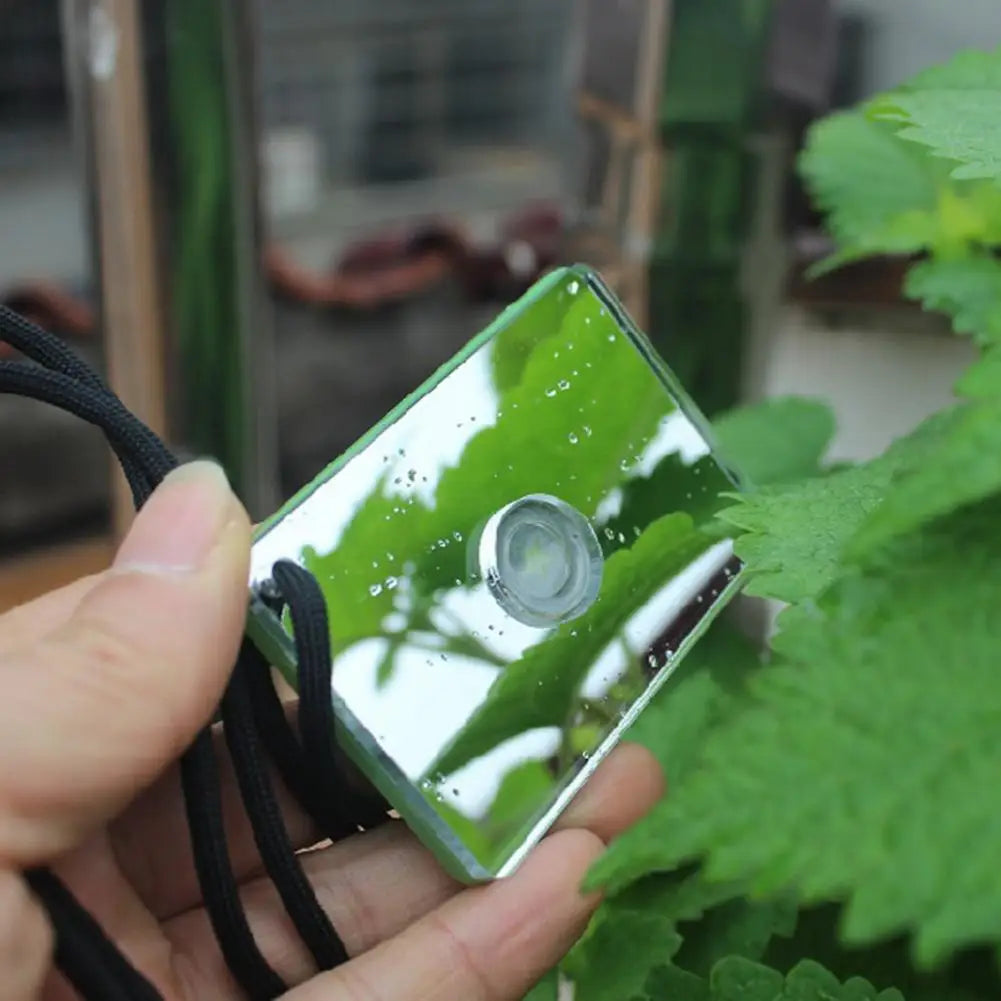 Signal Mirror with Compass & Whistle – Portable Emergency Survival Mirror, Lanyard Acrylic Rescue