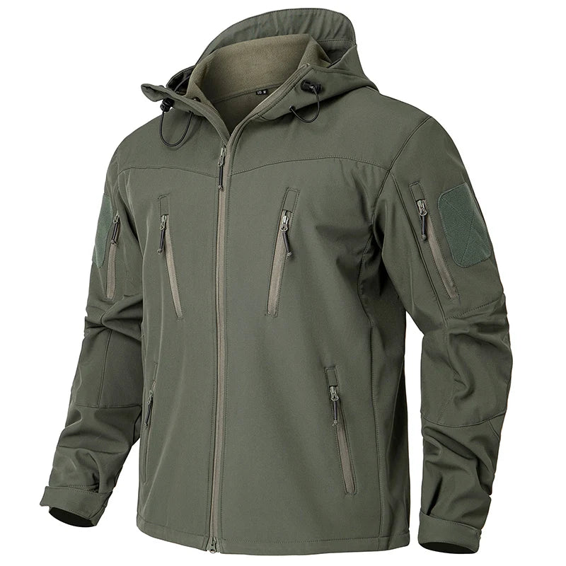REFIRE GEAR Men's Waterproof Softshell Tactical Jacket - Fleece-Lined Hunting Windbreaker for NZ Conditions