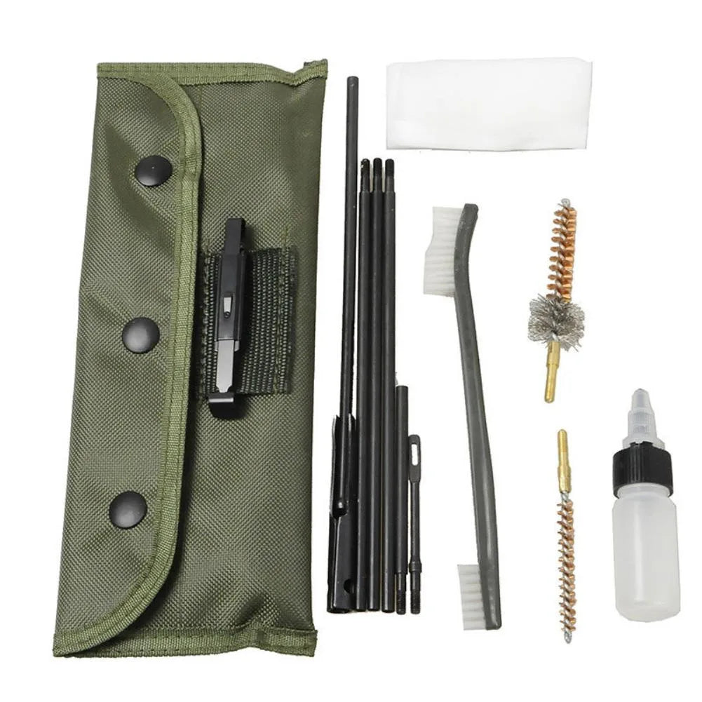 10-Piece Rifle & Pistol Cleaning Kit – .22 Cal, 5.56mm, .223, 22LR Gun Cleaner for Hunting & Airsoft