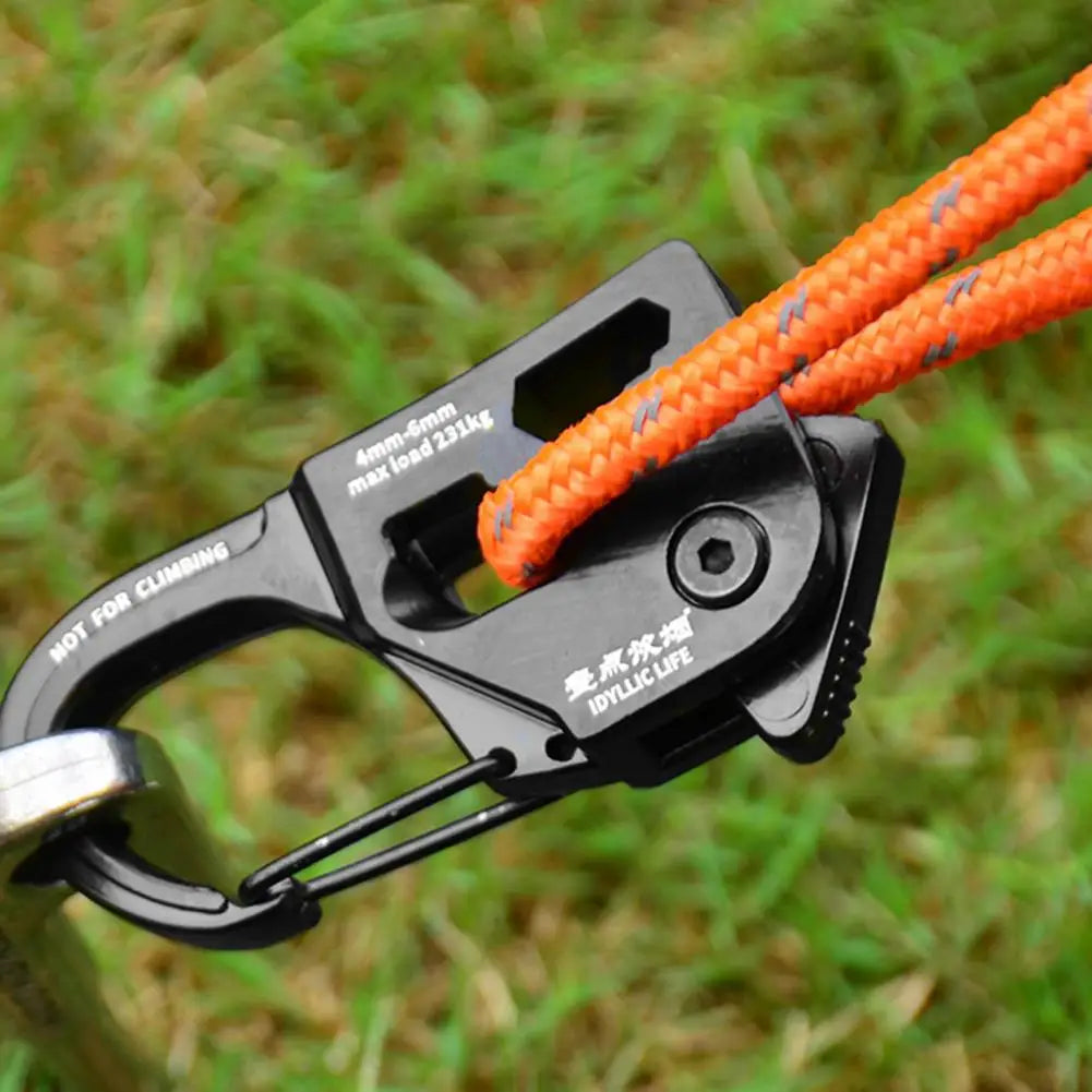 Aluminum Alloy Tent Rope Tensioner – Rustproof, Lightweight Tent Cord Adjuster for Camping