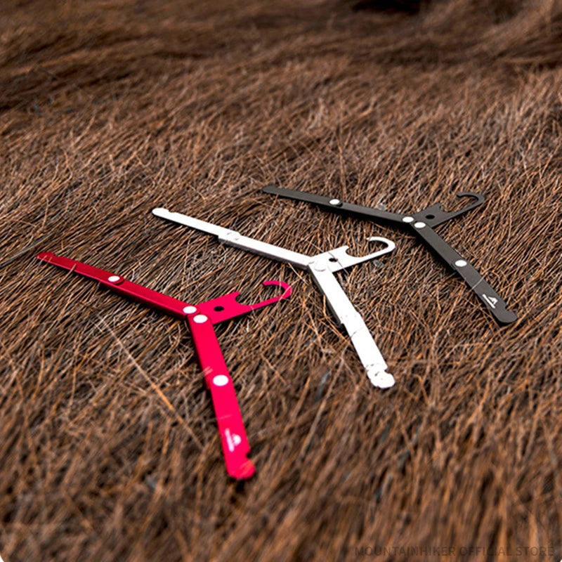 MOUNTAINHIKER Folding Aluminium Camping Clothes Hanger