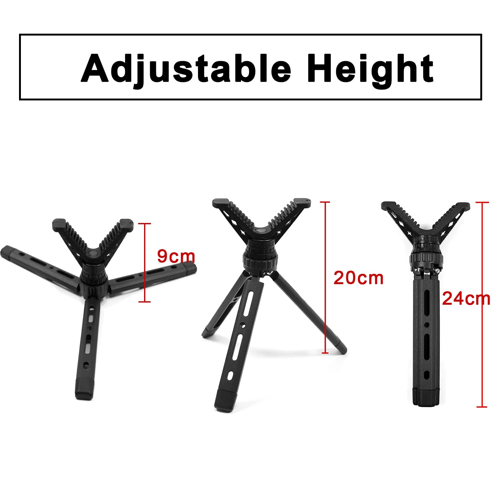 HUNTPAL Mini Adjustable Tripod – Portable V Yoke Shooting Rest for Outdoor Hunting