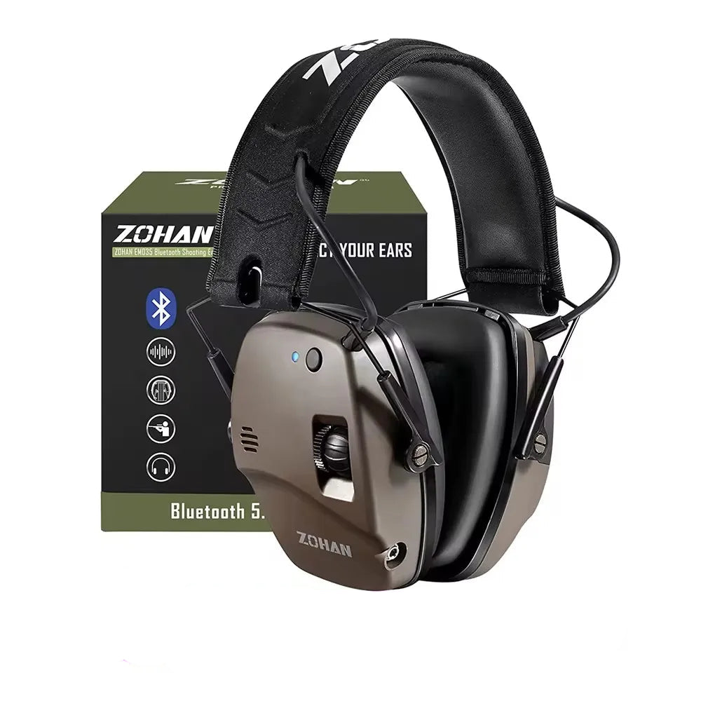 ZOHAN Bluetooth 5.0 Electronic Shooting Earmuffs – Noise Reduction and Sound Amplification